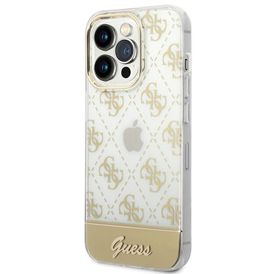 Guess GUHCP14XHG4MHG iPhone 14 Pro Max 6.7 "gold / gold hardcase 4G Pattern Script
