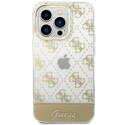 Guess GUHCP14XHG4MHG iPhone 14 Pro Max 6.7 "gold / gold hardcase 4G Pattern Script