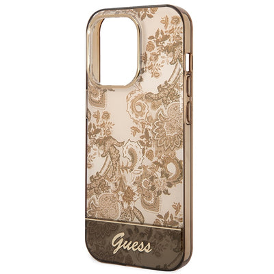 Guess GUHCP14XHGPLHC iPhone 14 Pro Max 6.7" ocher hardcase Porcelain Collection