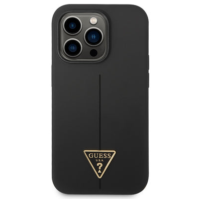 Guess GUHCP14XSLTGK iPhone 14 Pro Max 6.7" black/black hardcase Silicone Triangle