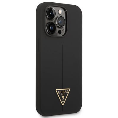 Guess GUHCP14XSLTGK iPhone 14 Pro Max 6.7" black/black hardcase Silicone Triangle