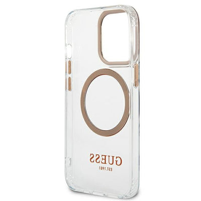 Guess GUHMP13XHTRMD iPhone 13 Pro Max 6.7 "gold / gold hard case Metal Outline Magsafe