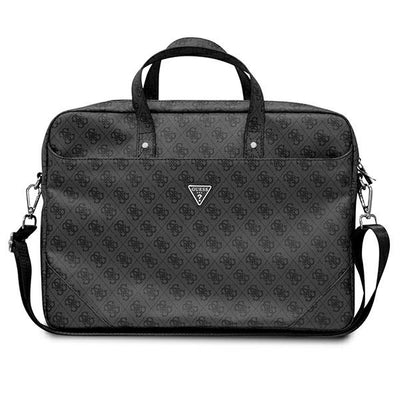 Guess Saffiano 4G Triangle Logo bag for a 16'' laptop - black