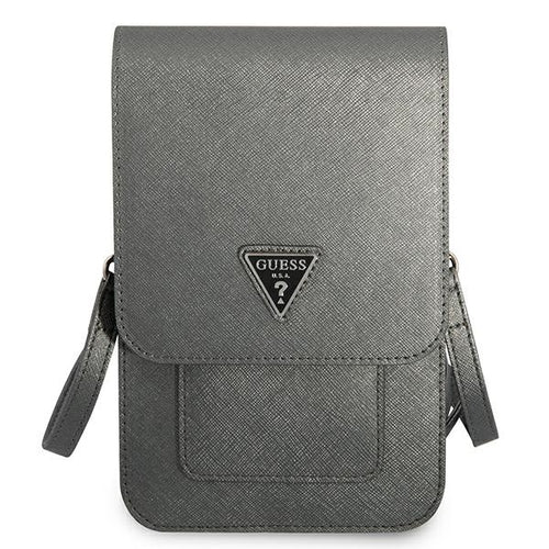 Guess Handbag GUWBSATMGR gray / gray Saffiano Triangle