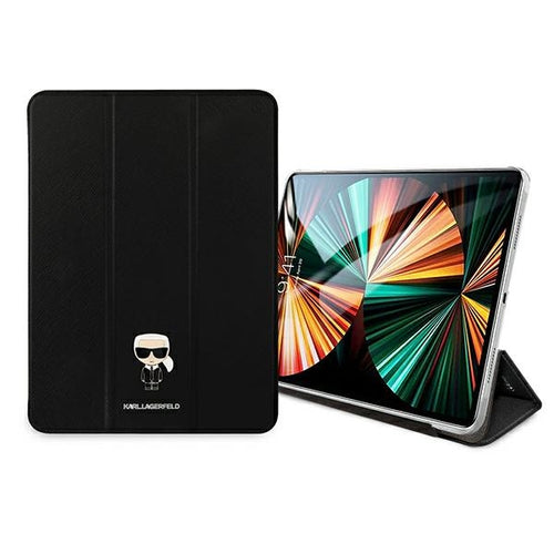 Karl Lagerfeld Saffiano Ikonic Karl Case for iPad 11" Pro 2021 - Black