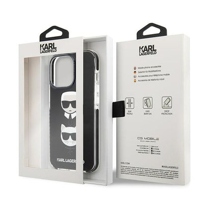 Karl Lagerfeld Karl&amp;Choupette Head Case for iPhone 13 Pro / iPhone 13 - Black