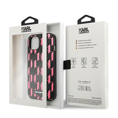 Karl Lagerfeld KLHCP13SMNMP1P iPhone 13 mini 5,4 "hardcase pink / pink Monogram Plaque