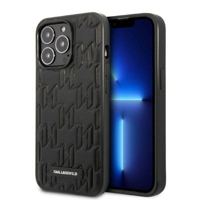 Karl Lagerfeld Monogram Plaque Case for iPhone 13 Pro Max - Black