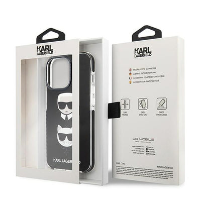 Karl Lagerfeld Karl&amp;Choupette Head Case for iPhone 13 Pro Max - Black