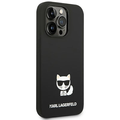 Karl Lagerfeld KLHCP14LSLCTBK iPhone 14 Pro 6.1 "hardcase black / black Silicone Choupette Body