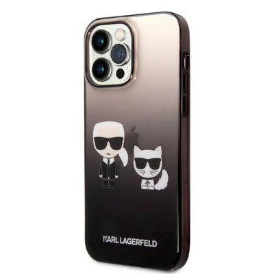 Karl Lagerfeld KLHCP14LTGKCK iPhone 14 Pro 6.1 "hardcase black / black Gradient Ikonik Karl &amp; Choupette