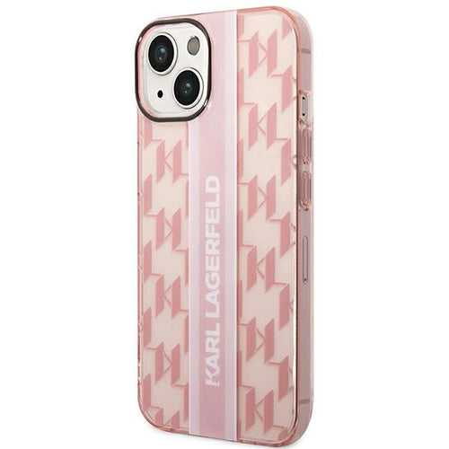 Karl Lagerfeld KLHCP14MHKLSPCP iPhone 14 Plus 6.7 "hardcase pink / pink Mono Vertical Stripe