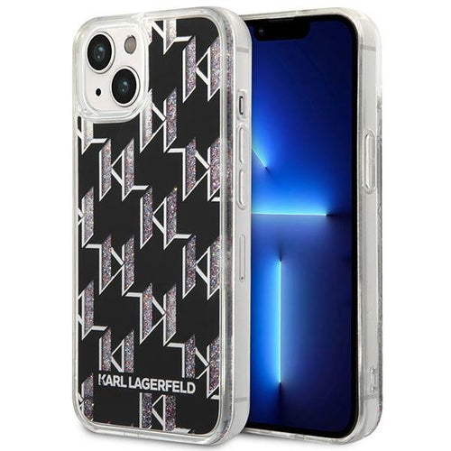 Karl Lagerfeld KLHCP14MLMNMK iPhone 14 Plus 6.7 "hardcase black / black Liquid Glitter Monogram