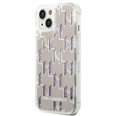 Karl Lagerfeld KLHCP14MLMNMS iPhone 14 Plus 6.7 "hardcase silver / silver Liquid Glitter Monogram