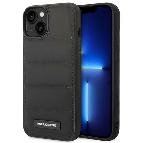 Karl Lagerfeld Puffy Elongated Logo Case for iPhone 14 Plus - Black
