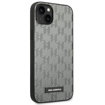 Karl Lagerfeld KLHCP14MSAKLHPG iPhone 14 Plus 6.7 "hardcase gray / gray Saffiano Mono Metal Logo