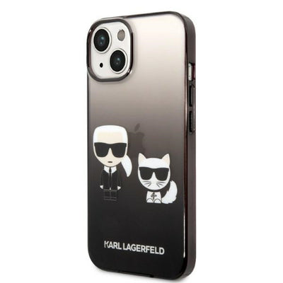 Karl Lagerfeld KLHCP14MTGKCK iPhone 14 Plus 6,7 "hardcase black / black Gradient Ikonik Karl &amp; Choupette
