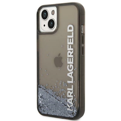 Karl Lagerfeld KLHCP14SLCKVK iPhone 14 6.1 "black / black hardcase Liquid Glitter Elong