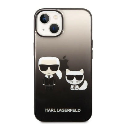 Karl Lagerfeld KLHCP14STGKCK iPhone 14 6,1 "hardcase black / black Gradient Ikonik Karl &amp; Choupette