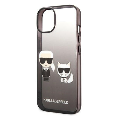 Karl Lagerfeld KLHCP14STGKCK iPhone 14 6,1 "hardcase black / black Gradient Ikonik Karl &amp; Choupette