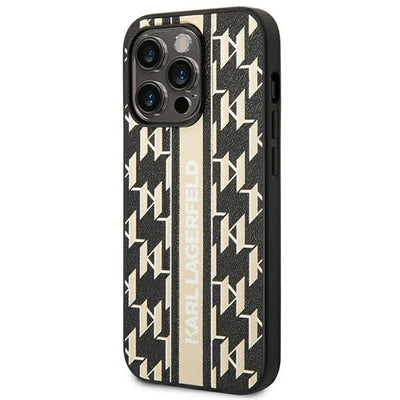 Karl Lagerfeld KLHCP14XPGKLSKW iPhone 14 Pro Max 6,7 "hardcase brown / brown Monogram Stripe
