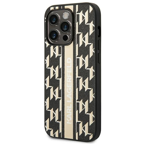 Karl Lagerfeld KLHCP14XPGKLSKW iPhone 14 Pro Max 6,7 "hardcase brown / brown Monogram Stripe
