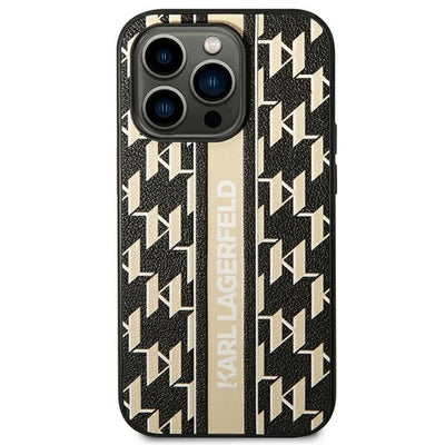 Karl Lagerfeld KLHCP14XPGKLSKW iPhone 14 Pro Max 6,7 "hardcase brown / brown Monogram Stripe