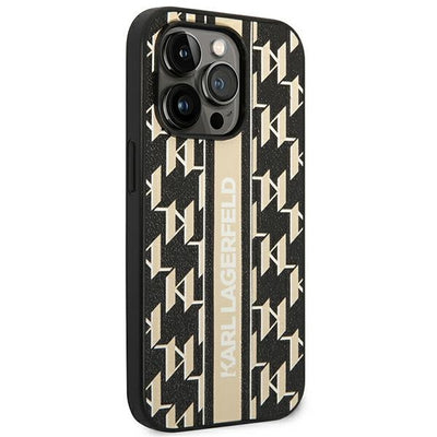 Karl Lagerfeld KLHCP14XPGKLSKW iPhone 14 Pro Max 6,7 "hardcase brown / brown Monogram Stripe