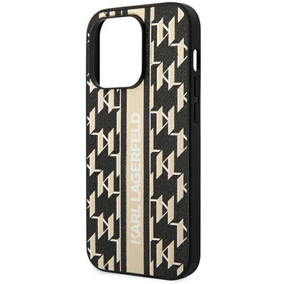 Karl Lagerfeld KLHCP14XPGKLSKW iPhone 14 Pro Max 6,7 "hardcase brown / brown Monogram Stripe