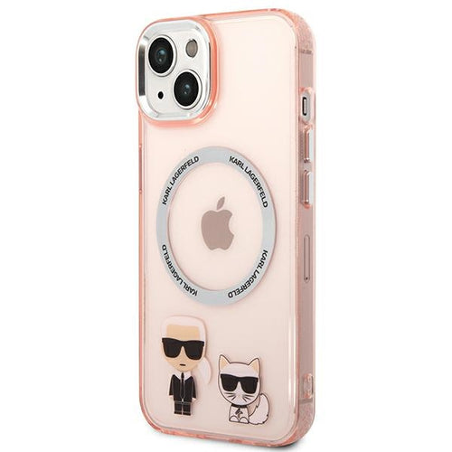 Karl Lagerfeld KLHMP14MHKCP iPhone 14 Plus 6.7 "hardcase pink / pink Karl &amp; Choupette Aluminum Magsafe