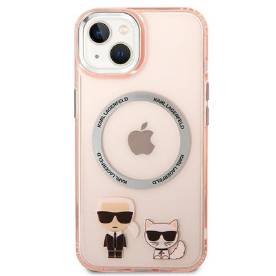 Karl Lagerfeld KLHMP14MHKCP iPhone 14 Plus 6.7 "hardcase pink / pink Karl &amp; Choupette Aluminum Magsafe