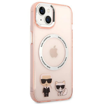 Karl Lagerfeld KLHMP14MHKCP iPhone 14 Plus 6.7 "hardcase pink / pink Karl &amp; Choupette Aluminum Magsafe