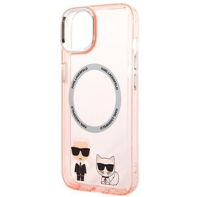 Karl Lagerfeld KLHMP14MHKCP iPhone 14 Plus 6.7 "hardcase pink / pink Karl &amp; Choupette Aluminum Magsafe