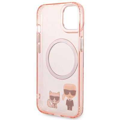Karl Lagerfeld KLHMP14MHKCP iPhone 14 Plus 6.7 "hardcase pink / pink Karl &amp; Choupette Aluminum Magsafe