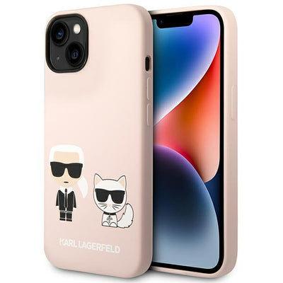Karl Lagerfeld KLHMP14MSSKCI iPhone 14 Plus 6.7 "hardcase light pink / light pink Silicone Karl &amp; Choupette Magsafe
