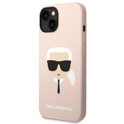Karl Lagerfeld KLHMP14SSLKHLP iPhone 14 6.1 "hardcase light pink / light pink Silicone Karl`s Head Magsafe