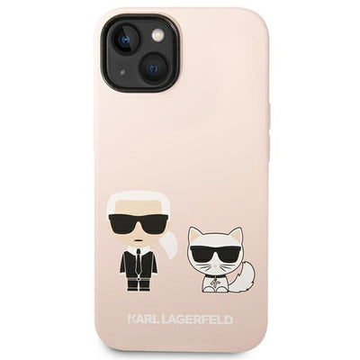 Karl Lagerfeld KLHMP14SSSKCI iPhone 14 6.1 "hardcase light pink / light pink Silicone Karl &amp; Choupette Magsafe