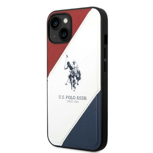 US Polo USHCP14MPSO3 iPhone 14 Plus 6.7&quot; white/white Tricolor Embossed — U.S. Polo Assn.