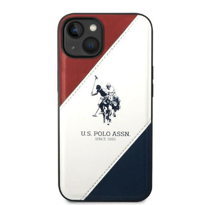 US Polo USHCP14MPSO3 iPhone 14 Plus 6.7&quot; white/white Tricolor Embossed — U.S. Polo Assn.