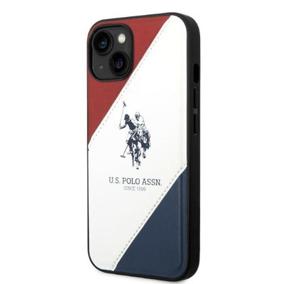 US Polo USHCP14SPSO3 iPhone 14 6.1&quot; white/white Tricolor Embossed — U.S. Polo Assn.