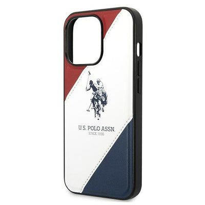 US Polo USHCP14XPSO3 iPhone 14 Pro Max 6.7&quot; white/white Tricolor Embossed — U.S. Polo Assn.