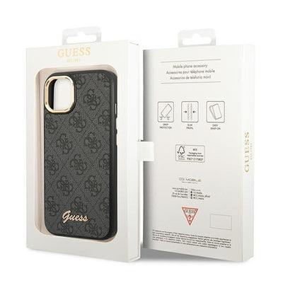 Guess GUHCP14SHG4SHK iPhone 14 6.1 "black / black hard case 4G Vintage Gold Logo