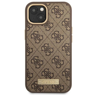 Guess GUHMP14MU4GPRW iPhone 14 Plus 6.7 "brown / brown hard case 4G Logo Plate MagSafe