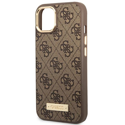 Guess GUHMP14MU4GPRW iPhone 14 Plus 6.7 "brown / brown hard case 4G Logo Plate MagSafe