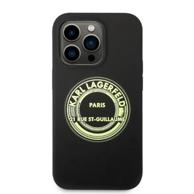 Karl Lagerfeld Silicone RSG case for iPhone 14 Pro - black