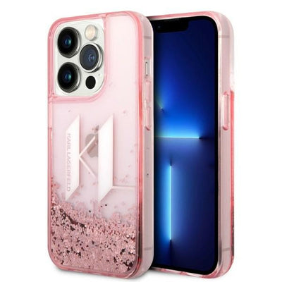 Karl Lagerfeld KLHCP14XLBKLCP iPhone 14 Pro Max 6.7 "pink / pink hardcase Liquid Glitter Big KL