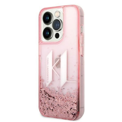 Karl Lagerfeld KLHCP14XLBKLCP iPhone 14 Pro Max 6.7 "pink / pink hardcase Liquid Glitter Big KL