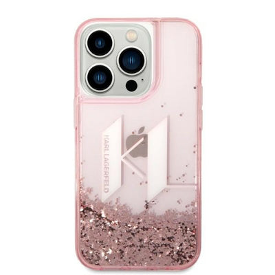 Karl Lagerfeld KLHCP14XLBKLCP iPhone 14 Pro Max 6.7 "pink / pink hardcase Liquid Glitter Big KL