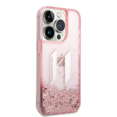 Karl Lagerfeld KLHCP14XLBKLCP iPhone 14 Pro Max 6.7 "pink / pink hardcase Liquid Glitter Big KL