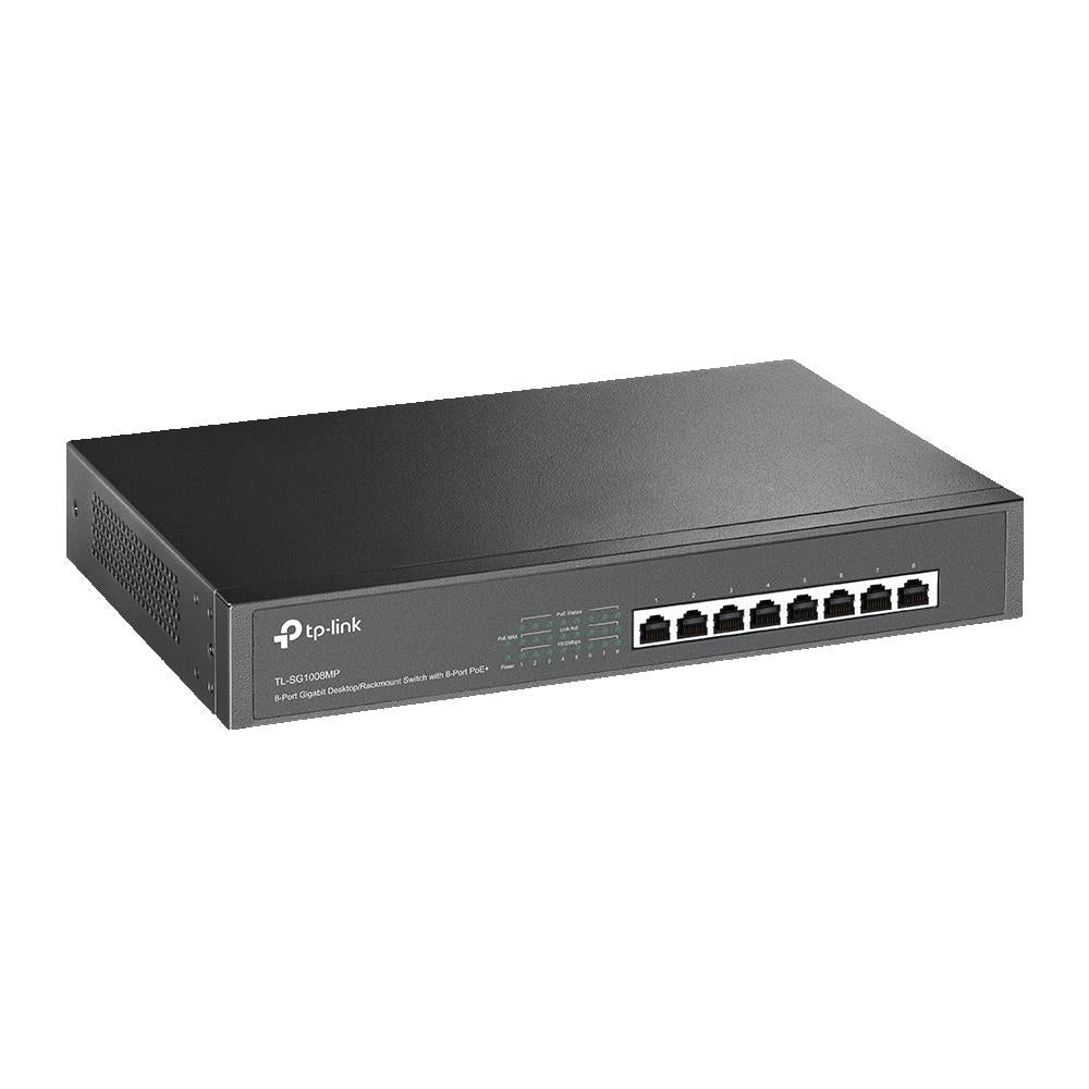 Switch TP-LINK Desktop/pedestal Rack PoE+ ports 8 TL-SG1008MP